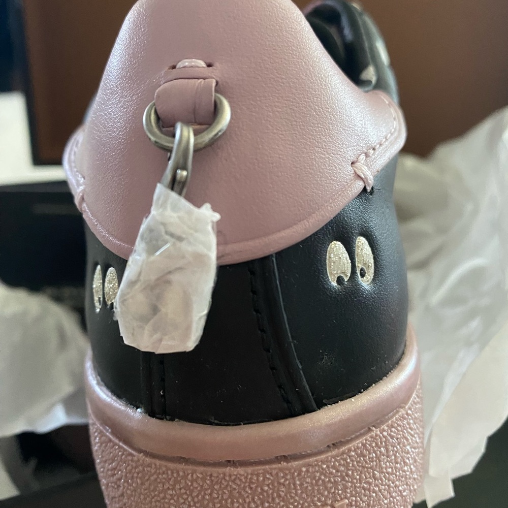 Coach X Disney Snow White spooky eyes leather shoes black ! 6B Rare!